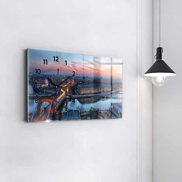 Vízszintes üvegóra Wroclaw egy drónból