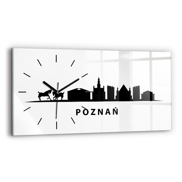 Vízszintes üvegóra Poznani panoráma grafika