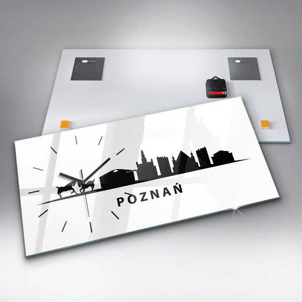 Vízszintes üvegóra Poznani panoráma grafika
