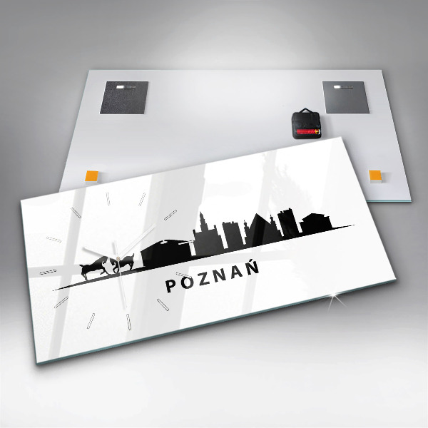 Vízszintes üvegóra Poznani panoráma grafika