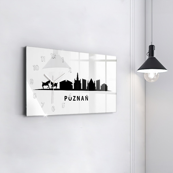 Vízszintes üvegóra Poznani panoráma grafika