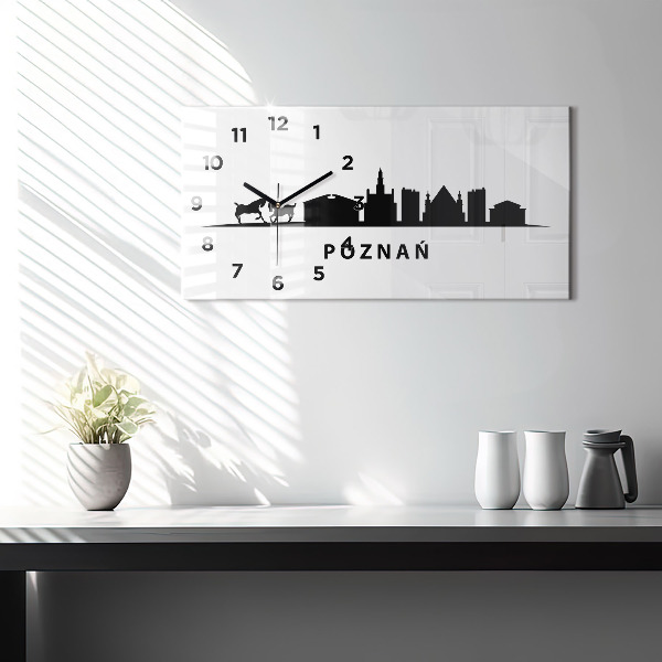 Vízszintes üvegóra Poznani panoráma grafika
