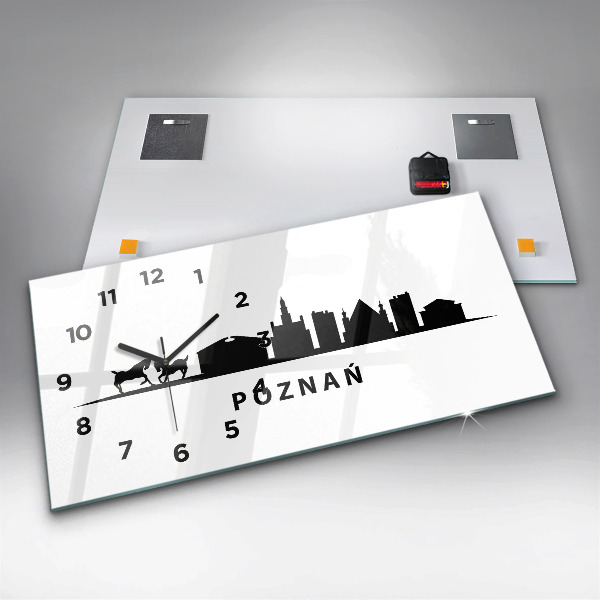 Vízszintes üvegóra Poznani panoráma grafika