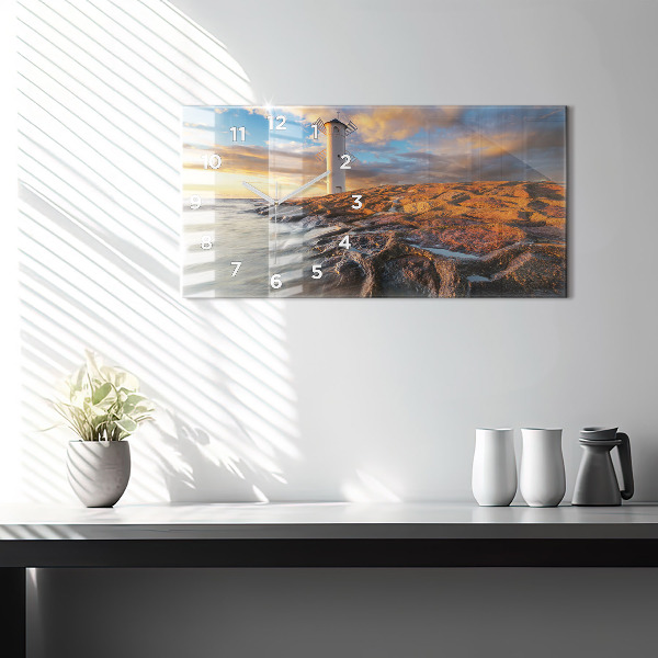 Vízszintes üvegóra A világítótorony és a Balti-tenger