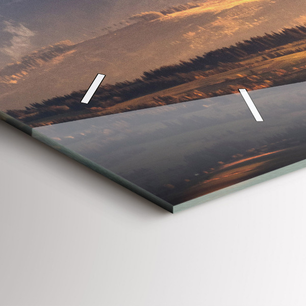 Vízszintes üvegóra Tátra a téli hegyi panorámában
