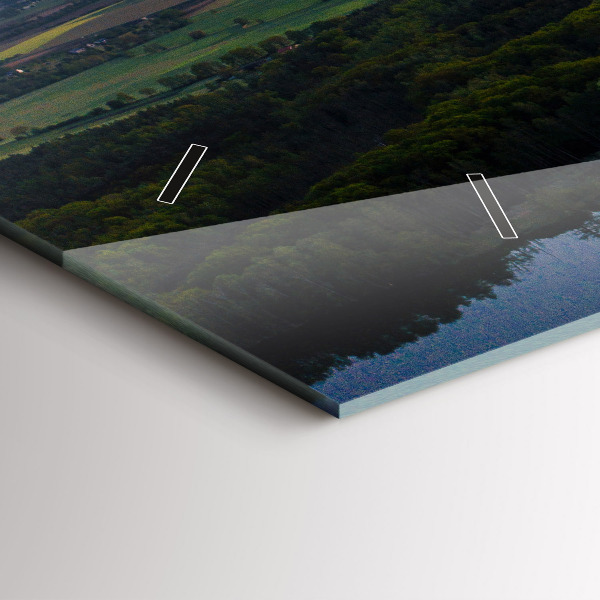 Vízszintes üvegóra Légi felvétel a tóra