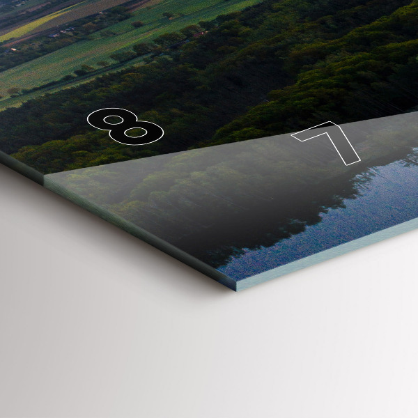 Vízszintes üvegóra Légi felvétel a tóra