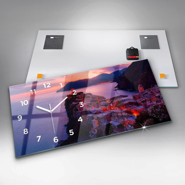 Vízszintes üvegóra Emlékek felirat