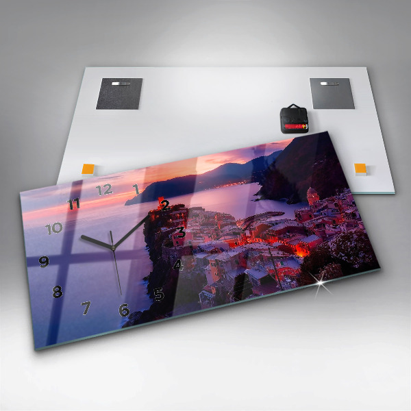 Vízszintes üvegóra Emlékek felirat