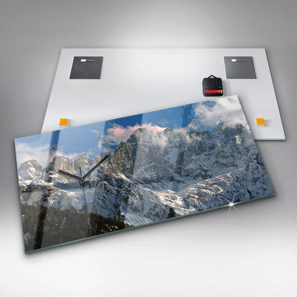 Vízszintes üvegóra Hegyek A kék ég alatt