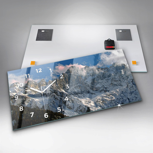 Vízszintes üvegóra Hegyek A kék ég alatt