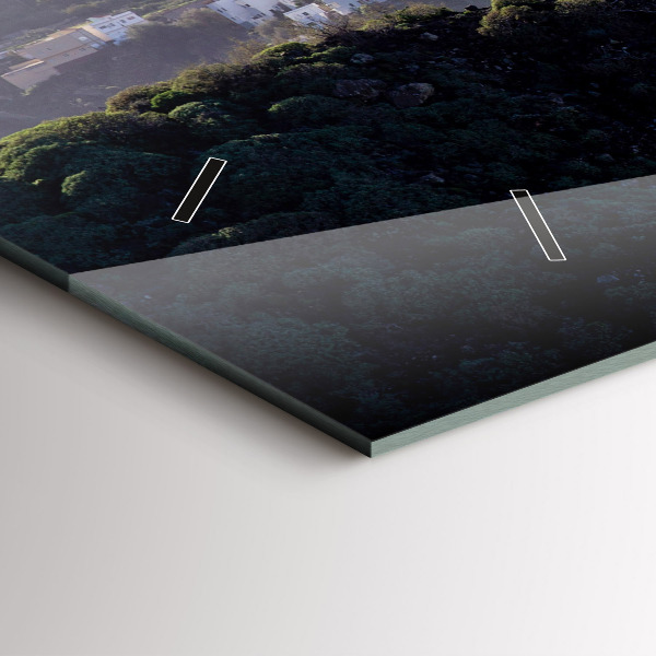 Vízszintes üvegóra Hegyek az óceán mellett