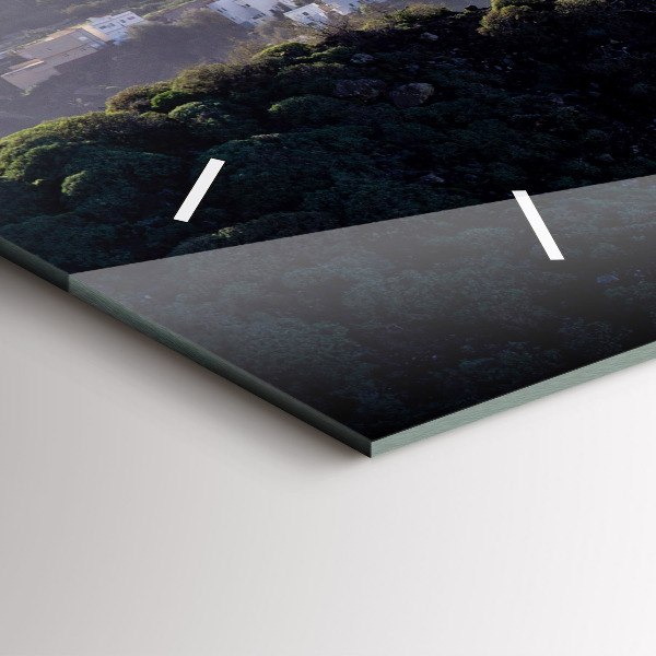 Vízszintes üvegóra Hegyek az óceán mellett