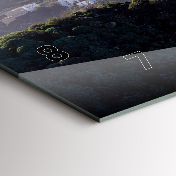 Vízszintes üvegóra Hegyek az óceán mellett