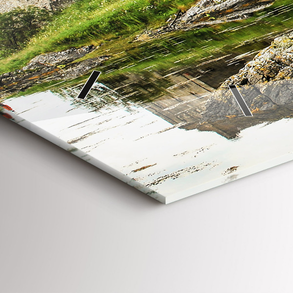 Vízszintes üvegóra Eilean Donan kastély Skóciában