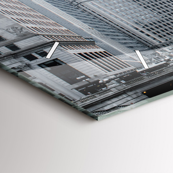 Vízszintes üvegóra Lodz panorámával a városra