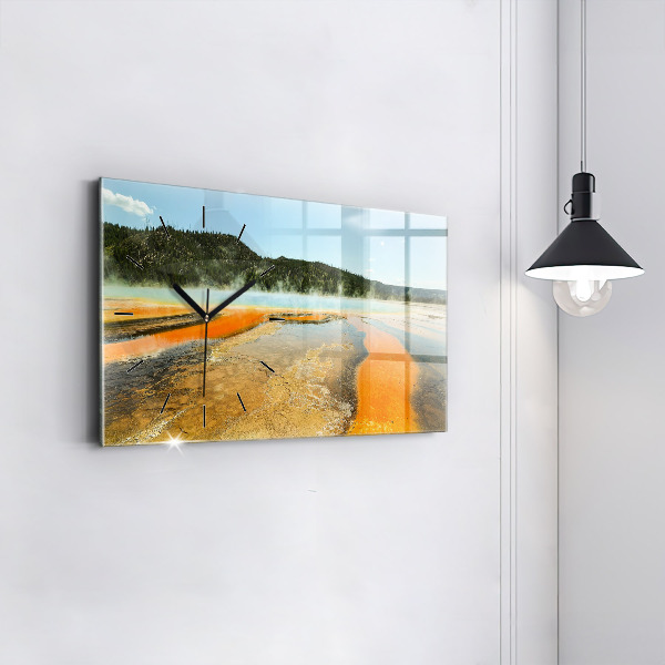 Vízszintes üvegóra Tó hegyekkel