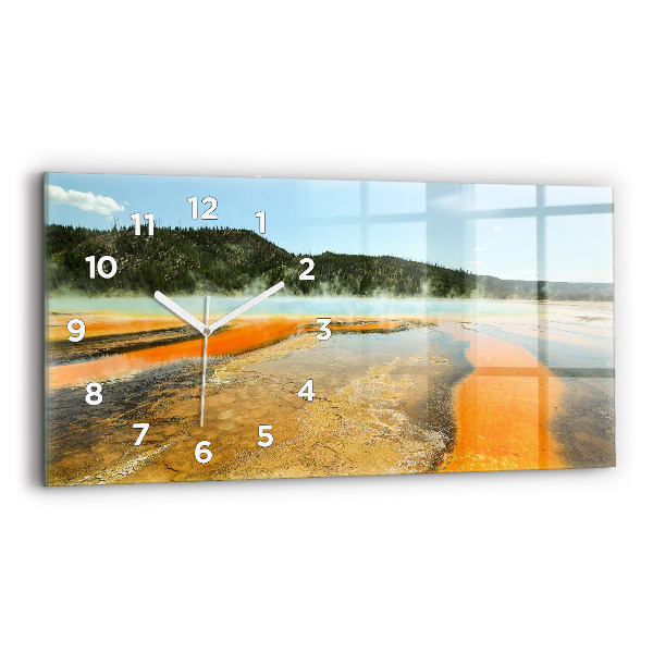 Vízszintes üvegóra Tó hegyekkel