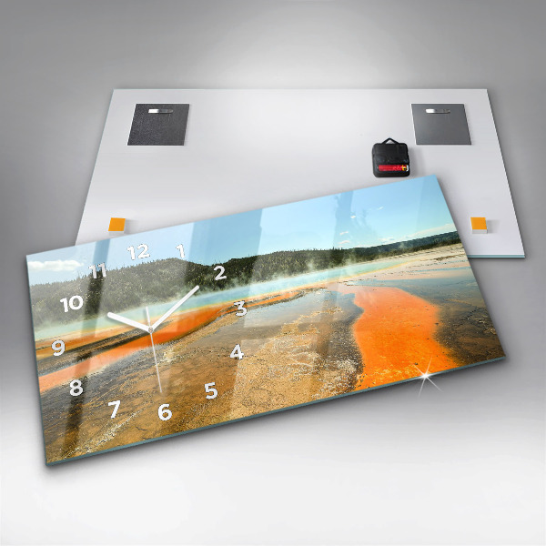 Vízszintes üvegóra Tó hegyekkel