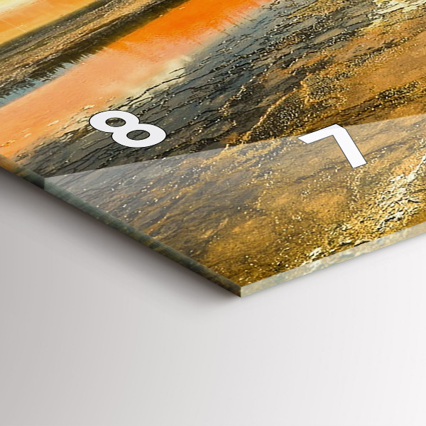 Vízszintes üvegóra Tó hegyekkel