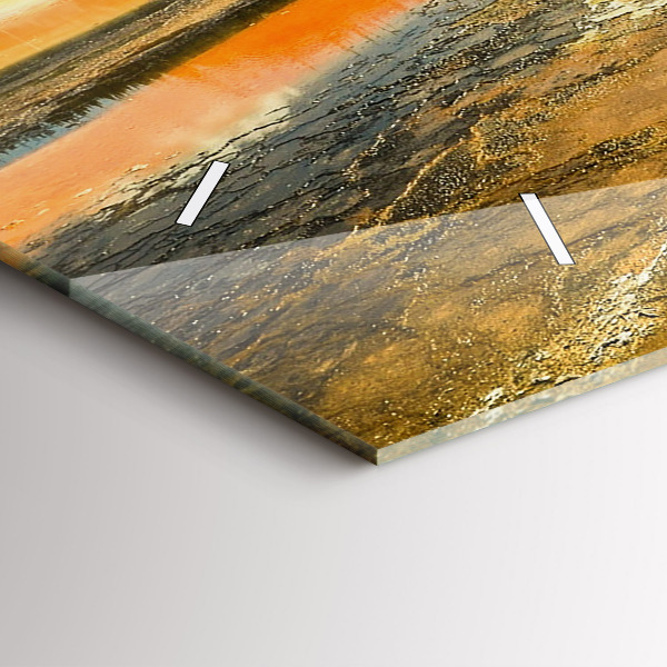 Vízszintes üvegóra Tó hegyekkel