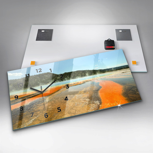 Vízszintes üvegóra Tó hegyekkel