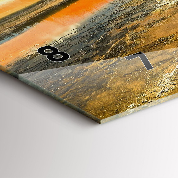 Vízszintes üvegóra Tó hegyekkel