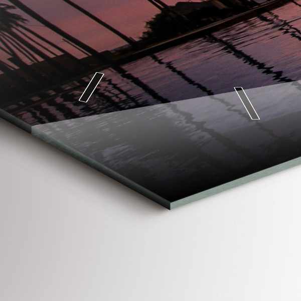 Vízszintes üvegóra Pálmafák Hawaii-on