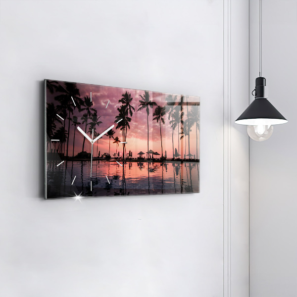 Vízszintes üvegóra Pálmafák Hawaii-on