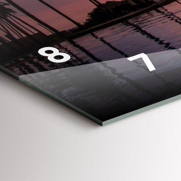 Vízszintes üvegóra Pálmafák Hawaii-on