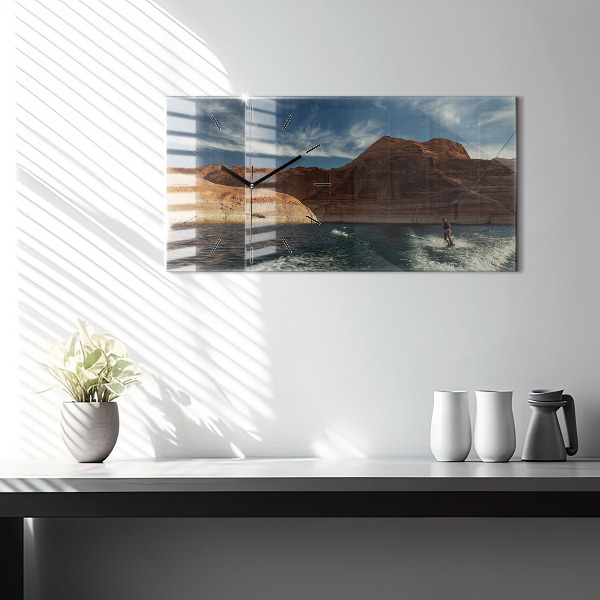 Vízszintes üvegóra Személy vízisí