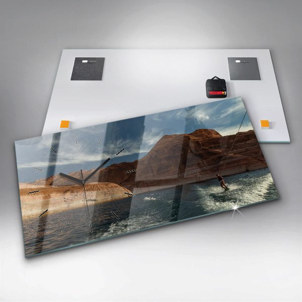 Vízszintes üvegóra Személy vízisí