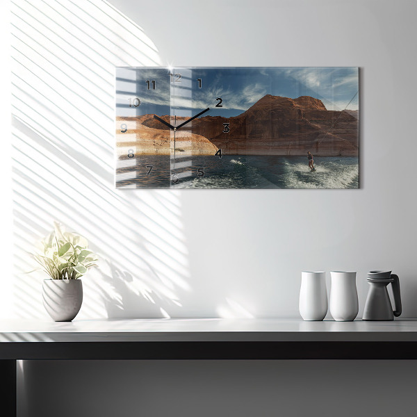 Vízszintes üvegóra Személy vízisí