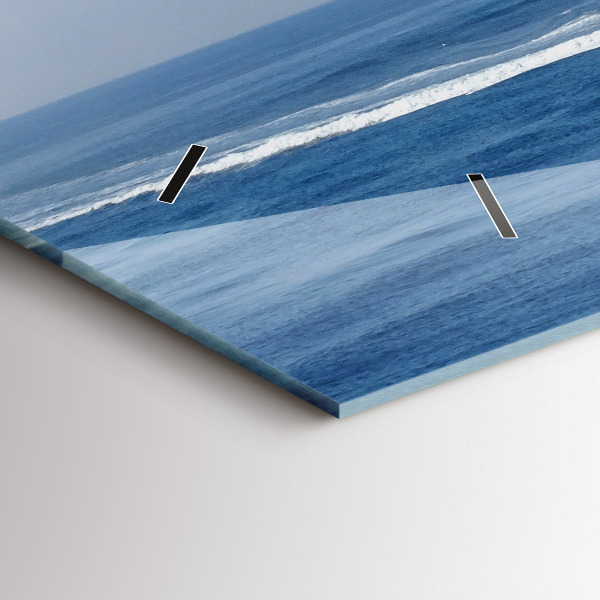 Vízszintes üvegóra Egy csónak az óceánon