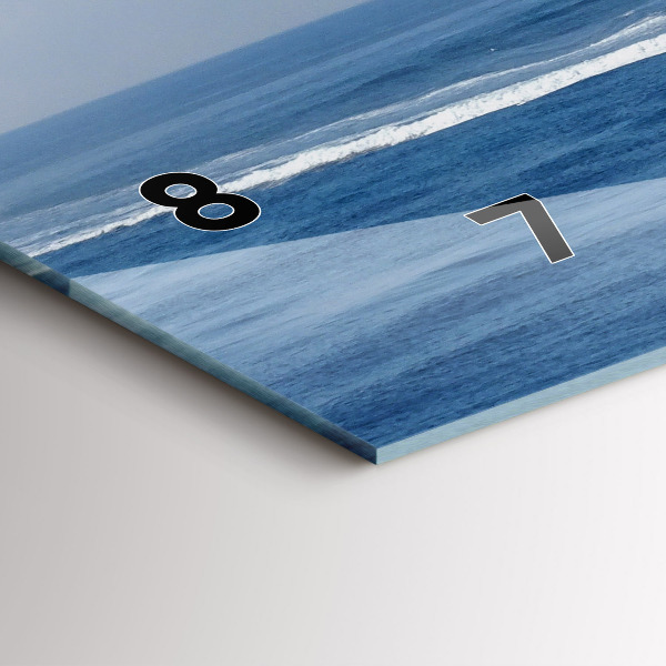 Vízszintes üvegóra Egy csónak az óceánon