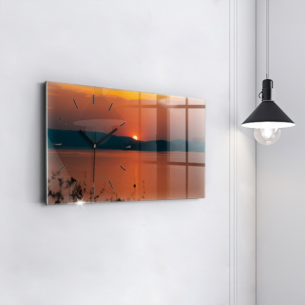 Vízszintes üvegóra Este a Balaton