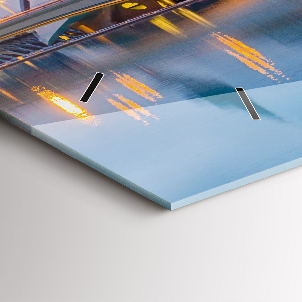 Vízszintes üvegóra Városi naplemente