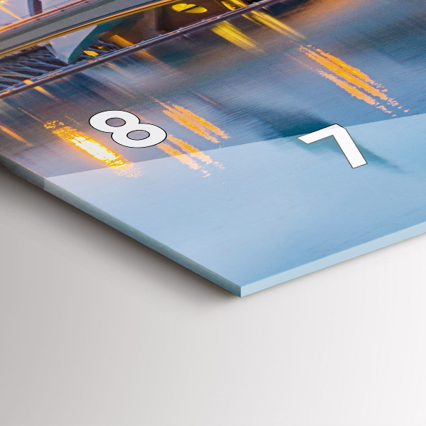 Vízszintes üvegóra Városi naplemente