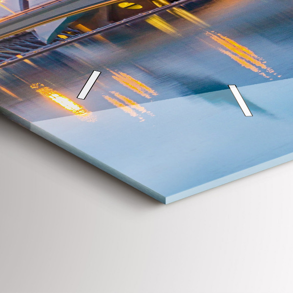 Vízszintes üvegóra Városi naplemente