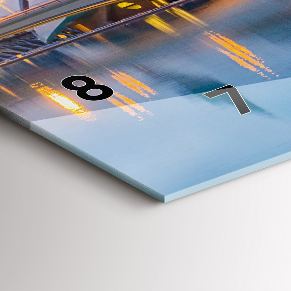 Vízszintes üvegóra Városi naplemente