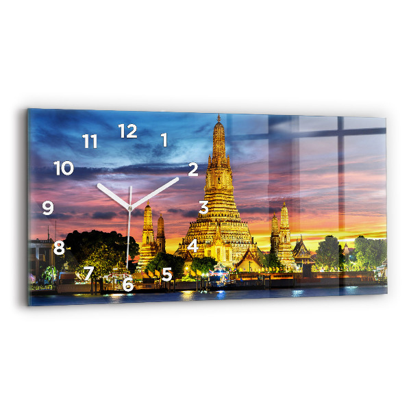 Vízszintes üvegóra Templom Bangkokban