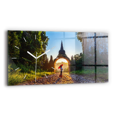 Vízszintes üvegóra Surat Thani Park Thaiföld