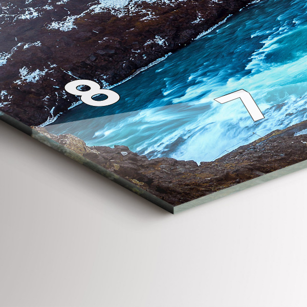 Vízszintes üvegóra Gullfoss vízesés Izlandon