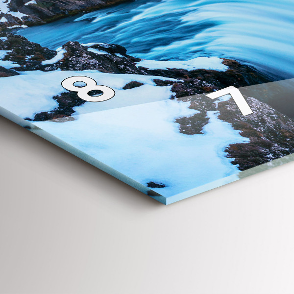 Vízszintes üvegóra Godafoss vízesés Izlandon