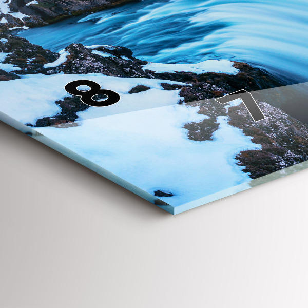 Vízszintes üvegóra Godafoss vízesés Izlandon