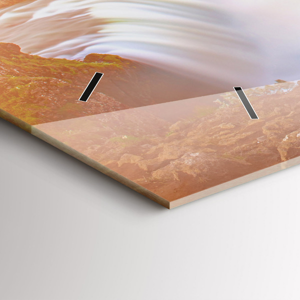 Vízszintes üvegóra Godafoss Izlandon