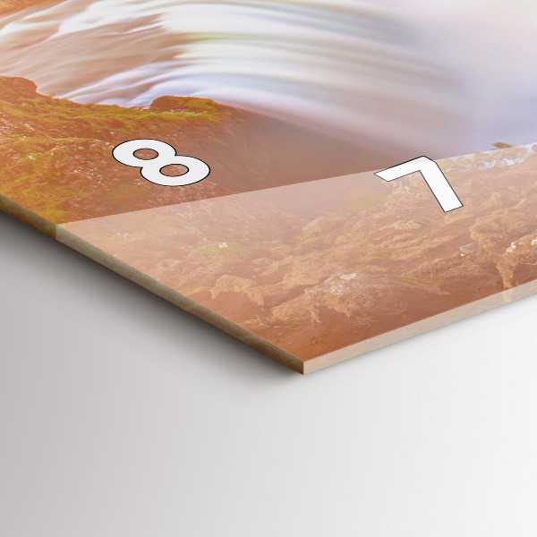 Vízszintes üvegóra Godafoss Izlandon