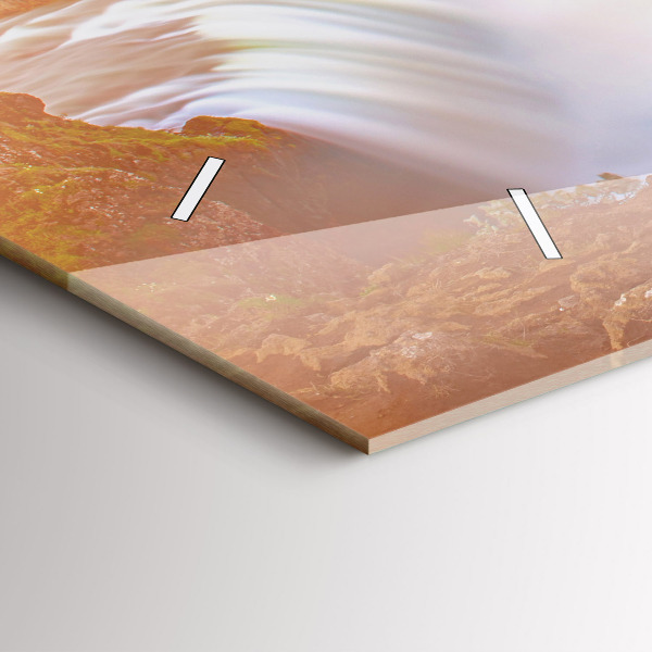 Vízszintes üvegóra Godafoss Izlandon