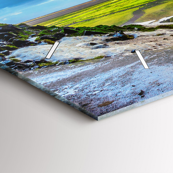 Vízszintes üvegóra Vízesés Izlandon