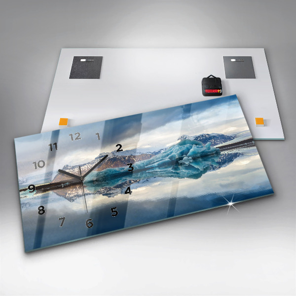 Vízszintes üvegóra Jokulsarlon-tó Izlandon